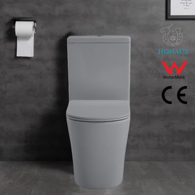 Floor Mounted Dual Flush Round Two Piece Toilet Bowl Water Saving