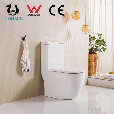 ISO American Standard 1 Piece Toilet Floor Mounted Commode One Piece Glazed