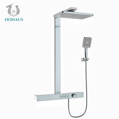 Smart Exposed Thermostatic Shower Set Rainfall Head Bathroom Shower Set Customized