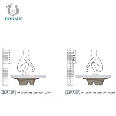 Small Space Ceramic Squatting Pan Water Closet Bathroom Sanitary Ware Inodorous