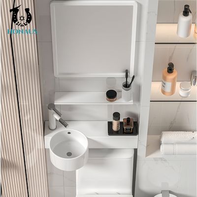 Practical Small Bathroom Wall Hung Basin Space Saver High Quality Ceramic White