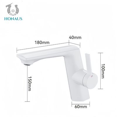 Luxury Wash Basin Faucet Brass Electroplated Surface Mixer White Premium Ceramic Core