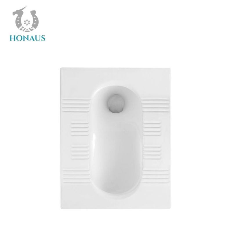 Complete Set Ceramic Squat Pan Toilet Flushing Tank Odor Resistant Bathroom Toilet